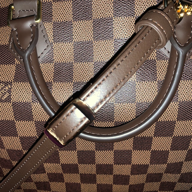 Dark Brown damier Ebene Leather Strap for LV Louis Vuitton  Pochette/alma/eva/more .5 Inch 13mm Wide Adjustable Shoulder to Crossbody 