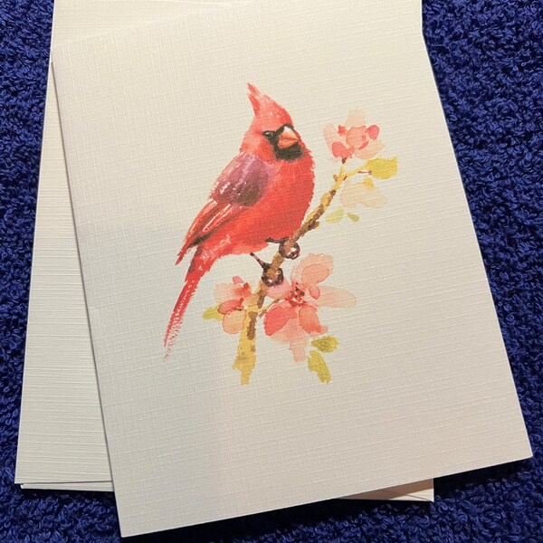 Cardinal Note Paper Cardinal Note Cards Set of Six. Blank Inside. Printed on Quality Linen ...