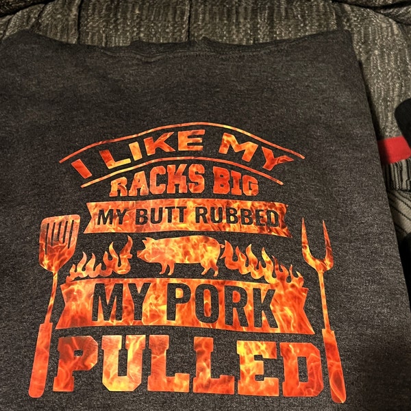 I Like My Racks Big Bbq SVG, Butt Pork Quote, Dad PNG, Silhouette SVG ...