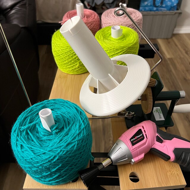 Pink Drill Adapter for Stanwood Ball Winder 