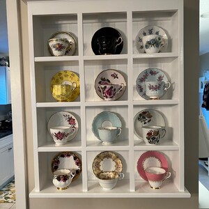 壁掛け用食器棚、ティーカップ＆ソーサーディスプレイ、コーヒーマグ