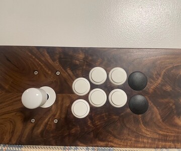 Wooden Arcade Fight Stick, Leverless Hitbox ~ Free Engraving ~ Case Only ~ Customizable, Handmade, Solid Wood Game Controller for PC
