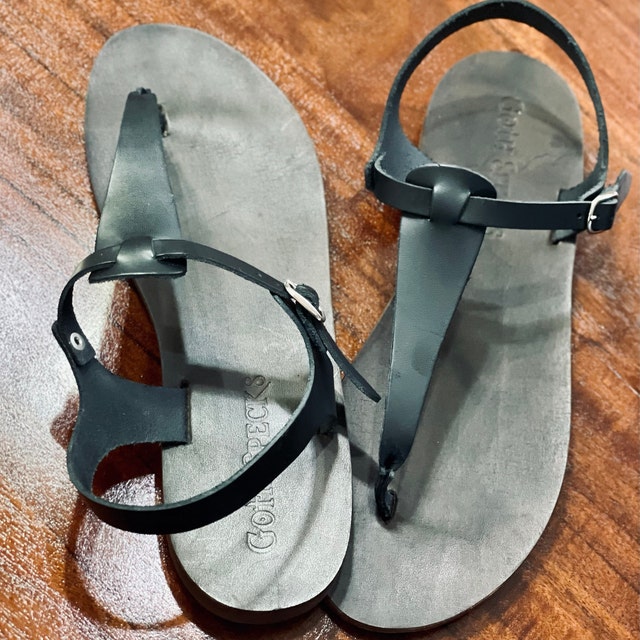 Mens Leather T Bar T Strap Sandals Dress Sandals Genuine Leather Black Brown Natural Tan Vegetable Tanned Leather Etsy UK