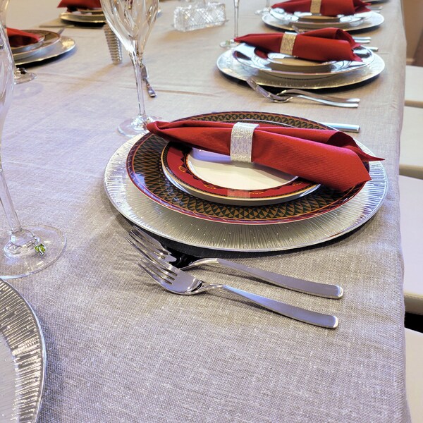 Flowers Regular Blue Plaid Rectangle Tablecloth