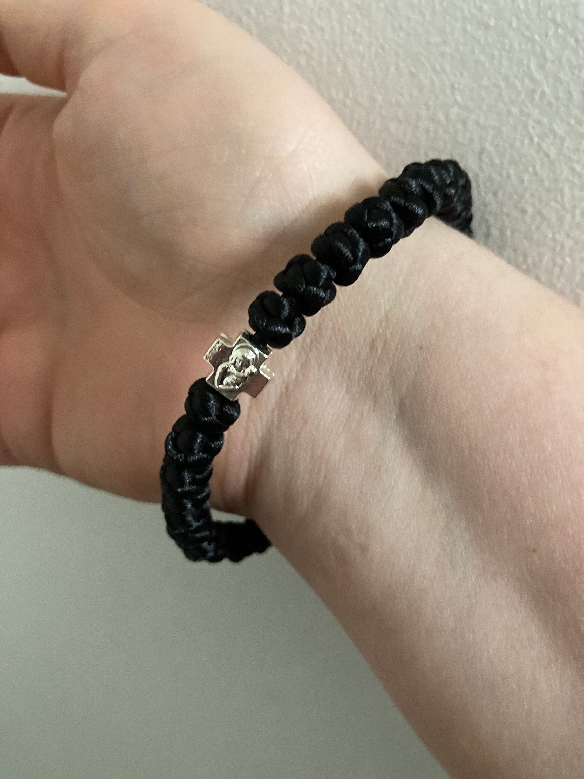 Orthodox Prayer Rope bracelet 33 knots brojanica komboskini black orthodox jewelry, Christian Gifts, Christian bracelet, Christian jewelry