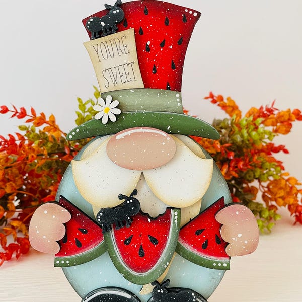 Watermelon Gnome SVG File | Laser Cut File | Standing Watermelon Gnome ...