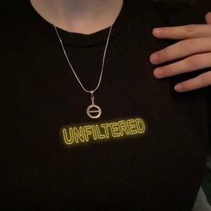 Agender Symbol Necklace Non Binary Gender Androgyne Androgyny Etsy