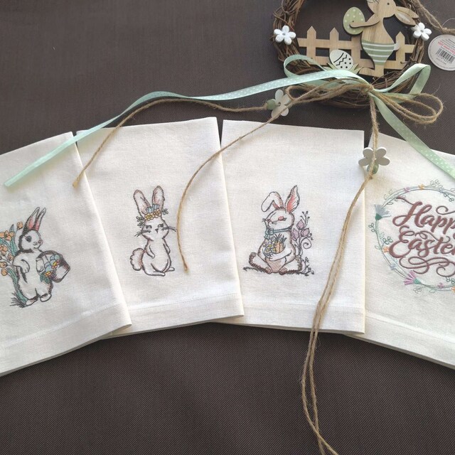 ★DESIGN SKIN★ Running embroidery pocket caseViolet Bunny Pocket Bunny | Machine Embroidery Designs by JuJu