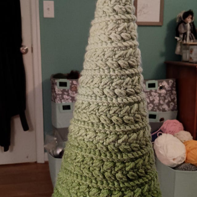 A customer's finished Wheat Stitch Tree Crochet Pattern + Video