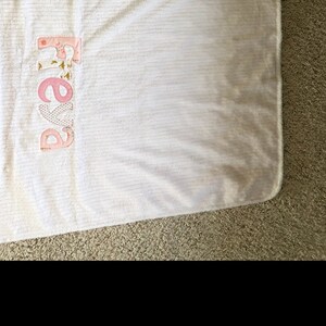 Monogrammed Baby Blanket in STORM, Navy Blue Dot Minky & White Chenille ...