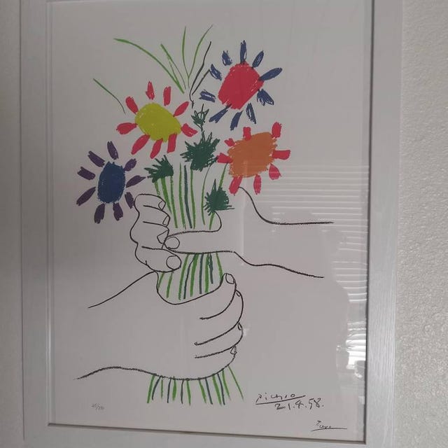 Numbered Edition Pablo Picasso, the Flowers of Peace, 1958