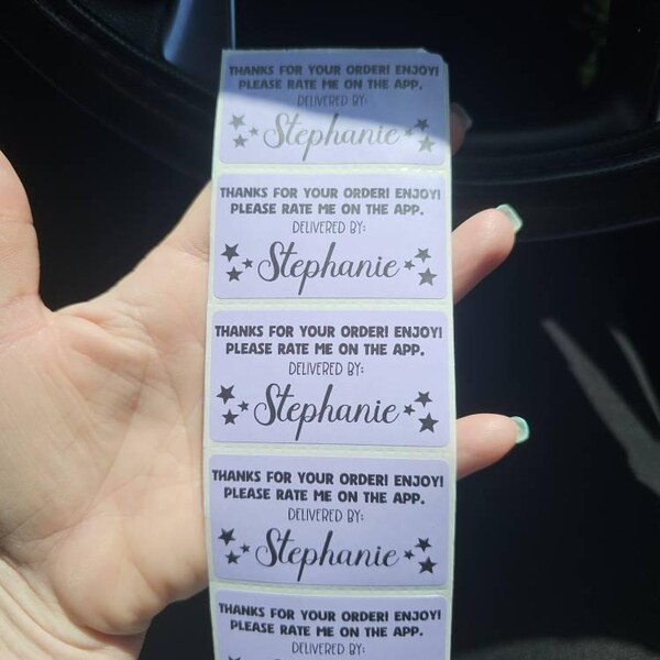Personalized Delivery Driver Stickers • Doordash and Ubereats Driver ...