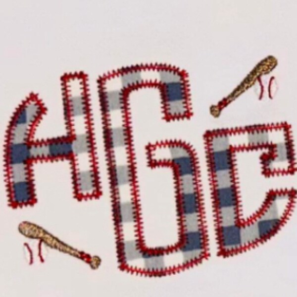 Stacked Monogram Applique Font - Etsy