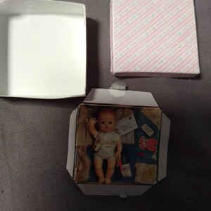 Tiny Tears Doll Box - Dollhouse Miniature - 1950s Retro Dollhouse