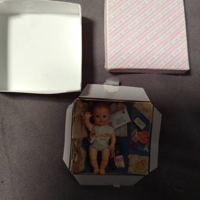 Tiny Tears Layette Doll Box 1950s - Dollhouse Miniature 1:12 Scale