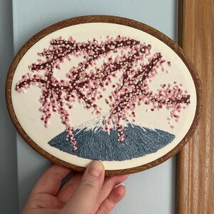 Cherry Blossom Embroidery Pattern PDF | Sakura Views Landscape
