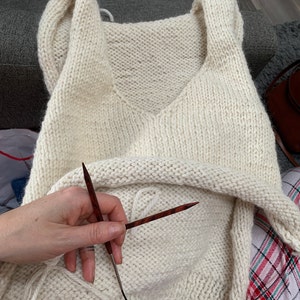 Knitting Pattern: Classic V-neck Vest, Comfortable Fit Knitting Pattern: Classic V-neck Vest, Comfortable Fit