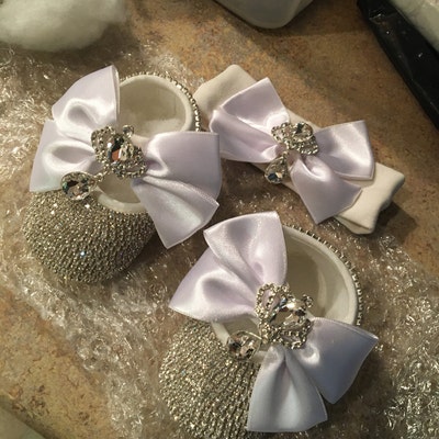 Handmade Swarovski Rhinestone Crystals Cute Bling Baby Shoes and ...