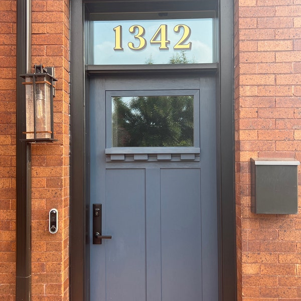 Premium Gold Fanlight Transom House Door Number, Victorian Style House ...