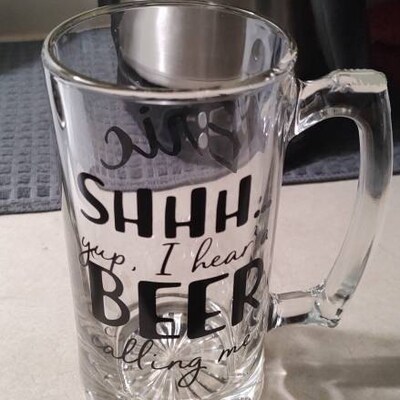 Funny Beer Quote Series/glass Custom Beer Mug/personalized Beer Mug - Etsy