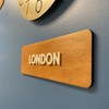 Bsign World Clock Sign Time Zone Clock Signs Wood Sign for Wall Clocks ...