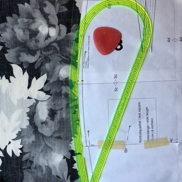 SA Curve Pattern Making Rulers: Seam Allowance Tool, Acrylic French ...
