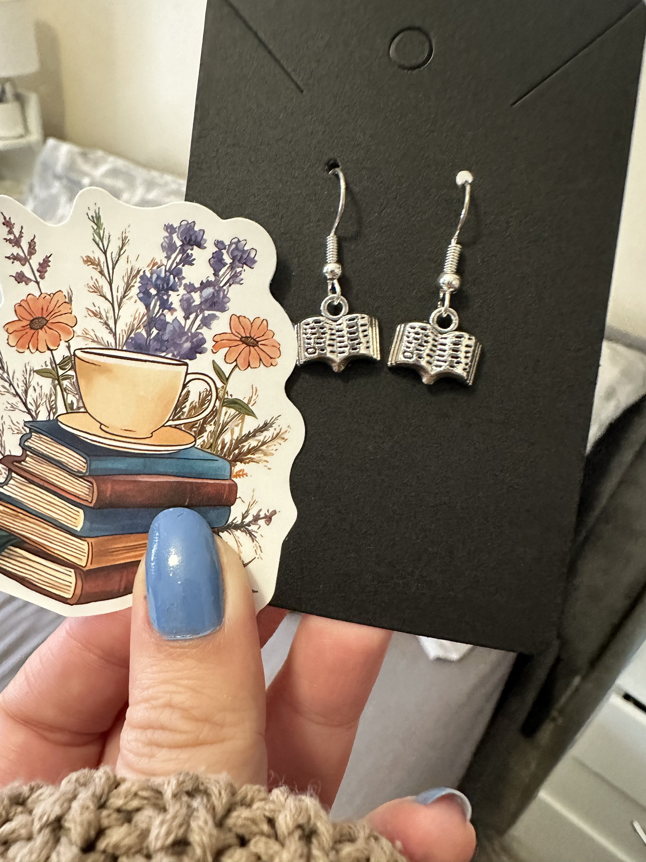 Silver Plated Book Earrings | Book gift, Book jewellery, bookish gift,gifts for her,valentines day,birthday gift,books, hypoallergenic