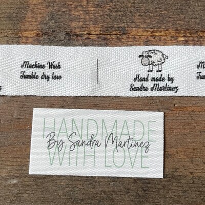 Set of Sewing and Knitting Labels, Fabric Tags, Personalized Sewing ...