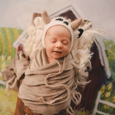 Babyhug Monkey Cap Bear Print - Brown main image 1