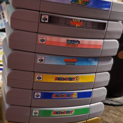 N64 half Width End Labels Entire US Library Variants Player's Choice ...