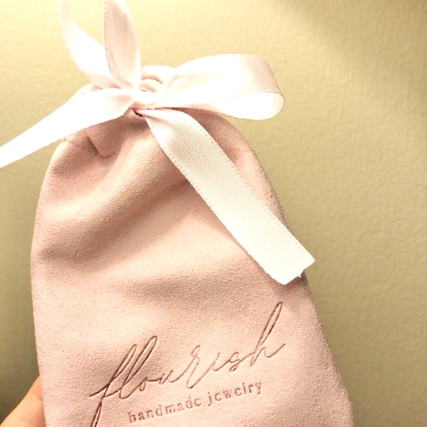 50 Velvet Jewelry Pouch: Customized Debossed Logo, Ribbon Drawstring - Etsy