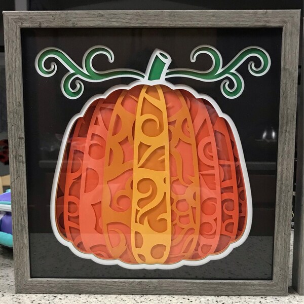 3D PUMPKIN SVG - Fall Svg- Shadow Box Svg - for Cricut - for Silhouette ...