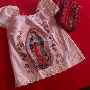 Virgencita Outfit Virgen Maria Dress Virgen De Guadalupe Onesie Lady of ...