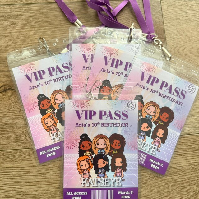 Katseye VIP Passes Birthday Party Favors Invites - Etsy