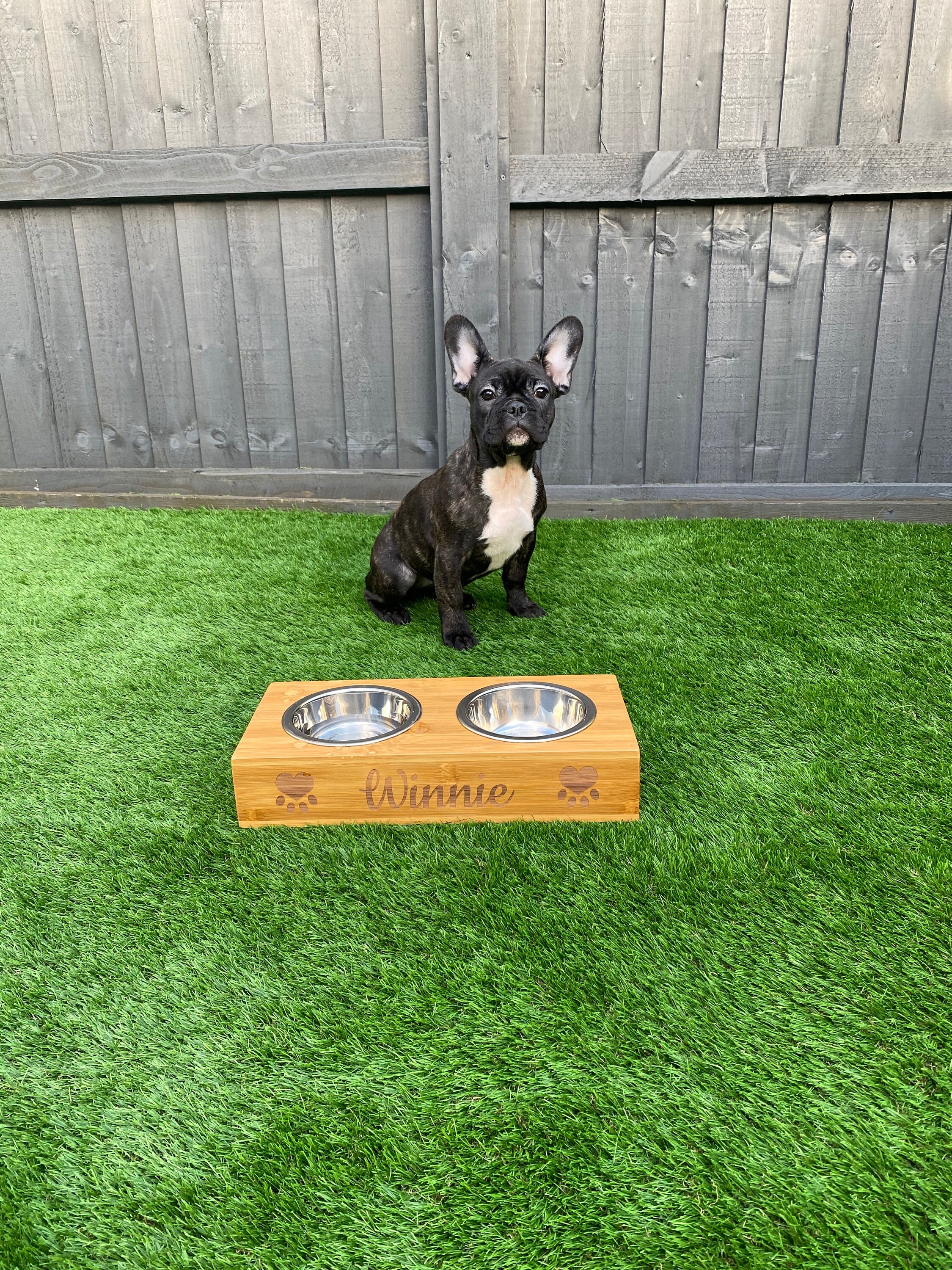 Personalisierte Hundenäpfe, Bambus Holz graviert personalisierte Hundenäpfe, personalisiertes Haustier Geschenk, personalisierte Haustiernäpfe Geschenk
