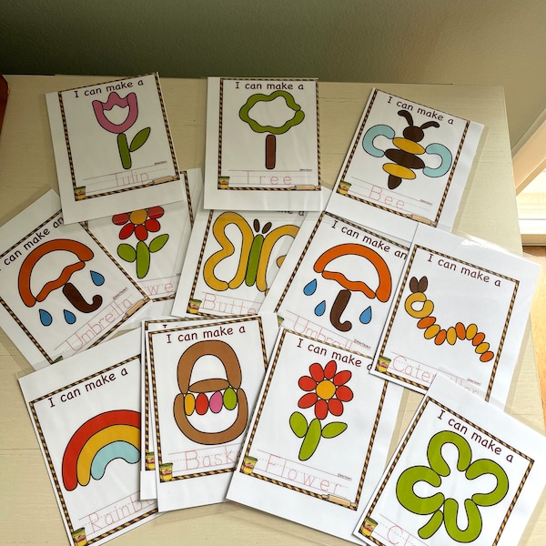 Printable Play Dough Mats Montessori Spring Printables Play Doh ...