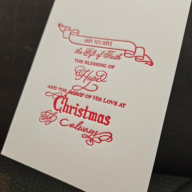Tinge & Flourish English Calligraphy Christmas Card-Calligraphy Christmas  Tree - Shop tingeandflourish Cards & Postcards - Pinkoi