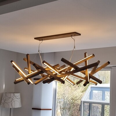 View of Wooden Sconce-plex-led-loft Wooden Light-loft-designer Lighting-modern ...