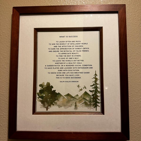 Ralph Waldo Emerson Success Poem | Digital Download Wall Art With ...