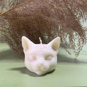 Moule Mystique De Silicone De Tete De Chat 3d Moule De Etsy