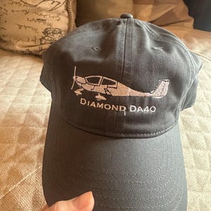 TBPR DIAMOND FLIGHT CAP 新品 Diamond Star DA-40 Custom Embroidered Comfortable Organic Cotton