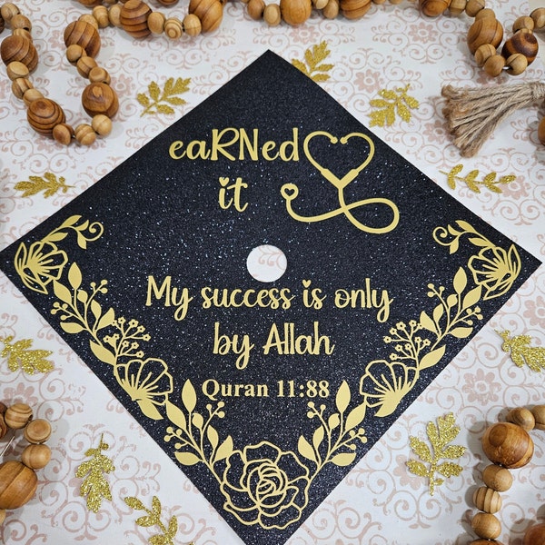 My Success is Only by Allah, Graduation Cap Topper, Grad 2024 - Etsy