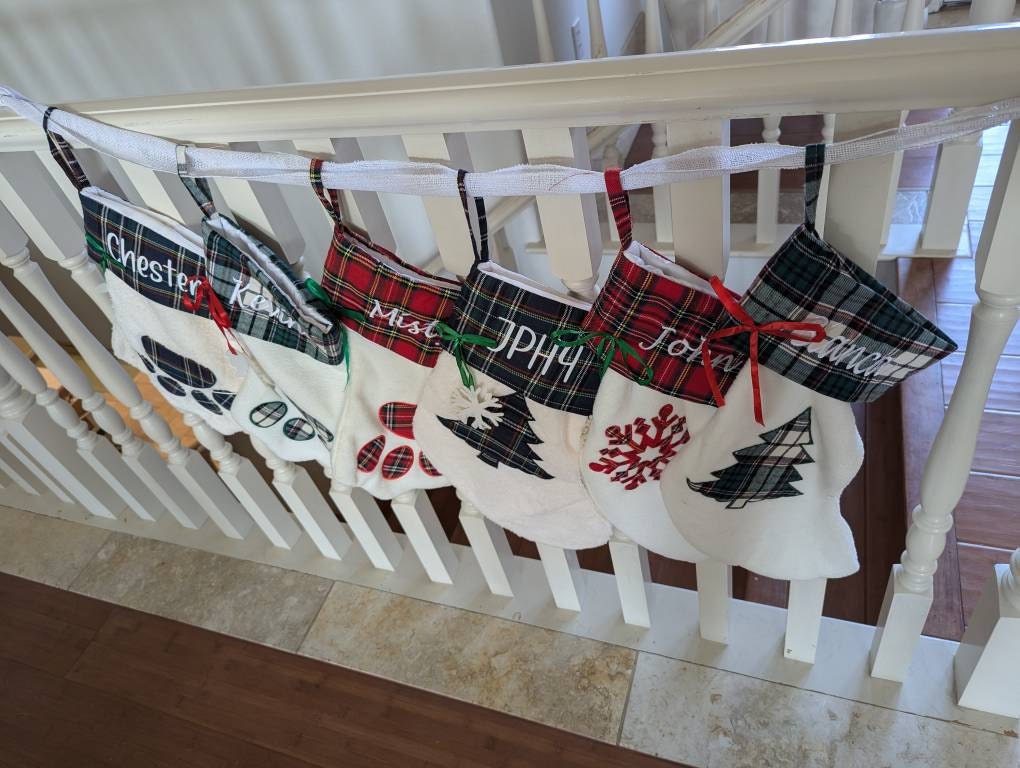 Personalized pet stocking, Blank pet stocking, Christmas stocking, Dog stocking, Cat stocking, Christmas gift, personalized stockings, plaid