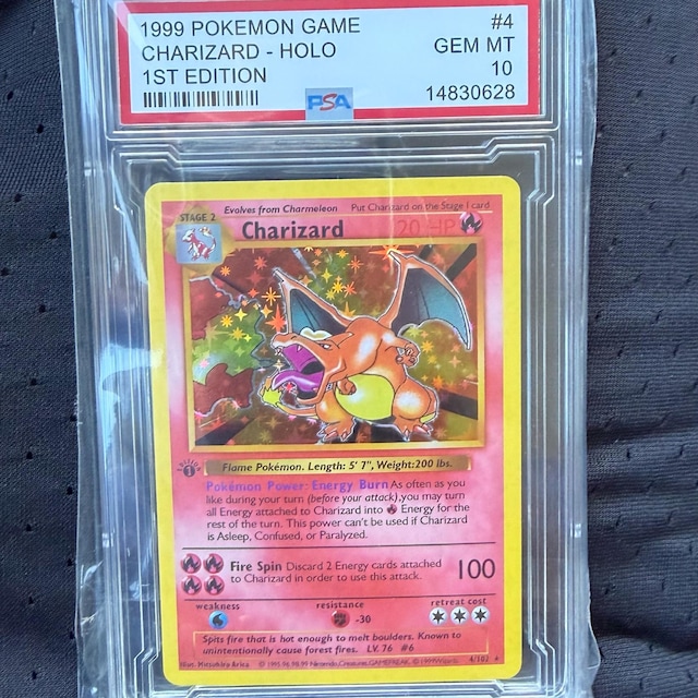 Pokemon Charizard 1st Edition Base Set Shadowless Slabbed Graded