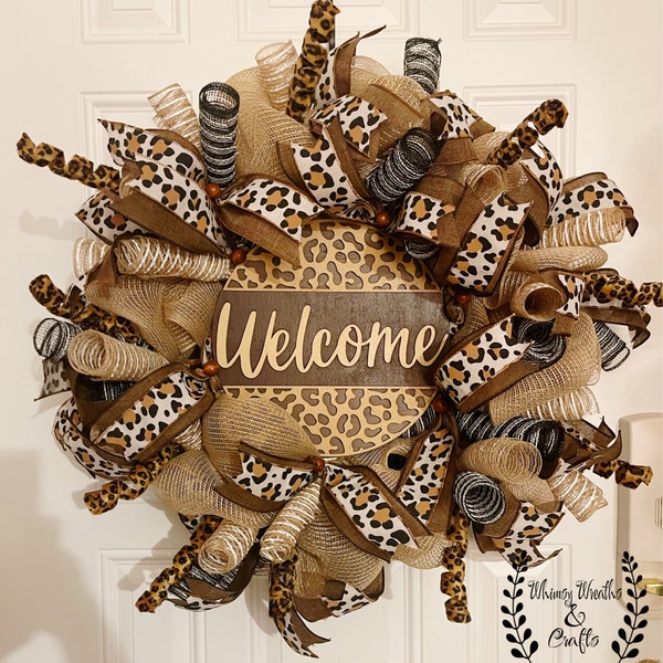Welcome Cheetah Print Sign, Digital Download, SVG Laser Cut File ...
