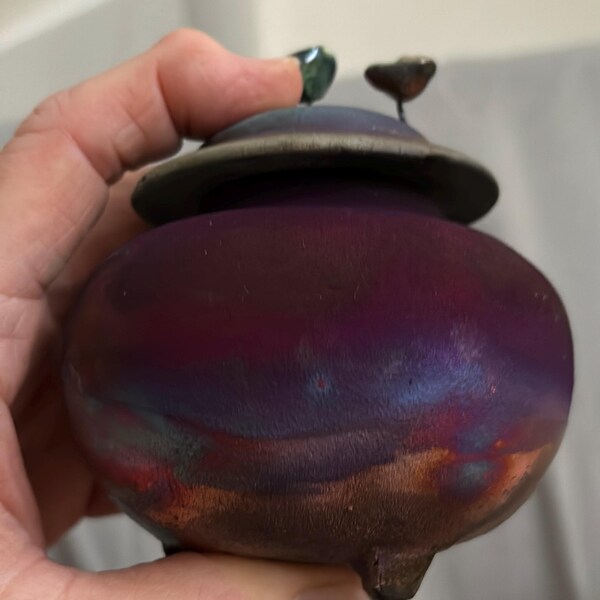 Urne Funéraire En Raku Bleue - Etsy