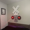 RAILROAD TRAIN CROSSING Signal Sign Kit With Flashing Led Lights Wall ...