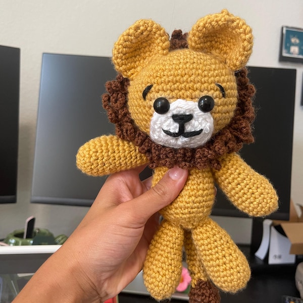 Small Lion Crochet Pattern , Amigurumi Mini Jungle Animal Crochet PDF ...