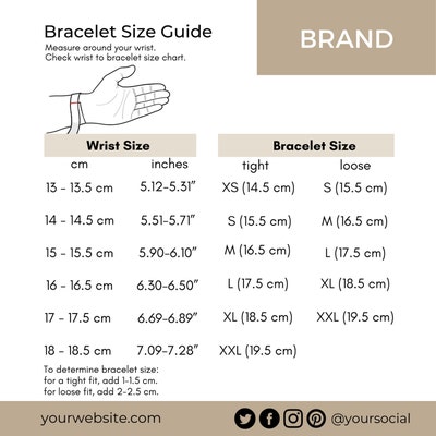 Editable Necklace Size Chart Template Printable Necklace Size Guide ...
