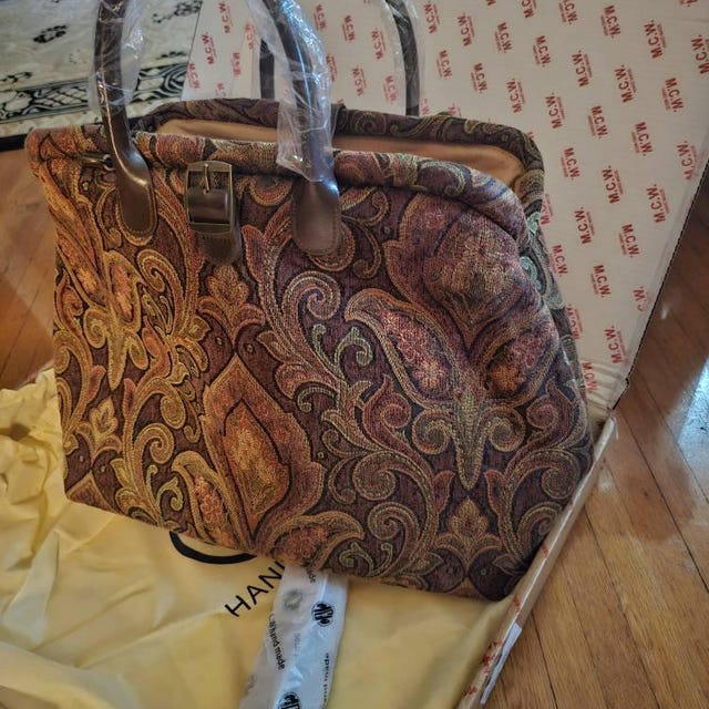 Handcrafted Mary Poppins Bag-Carpet Weekender-Carpet Travel Bag